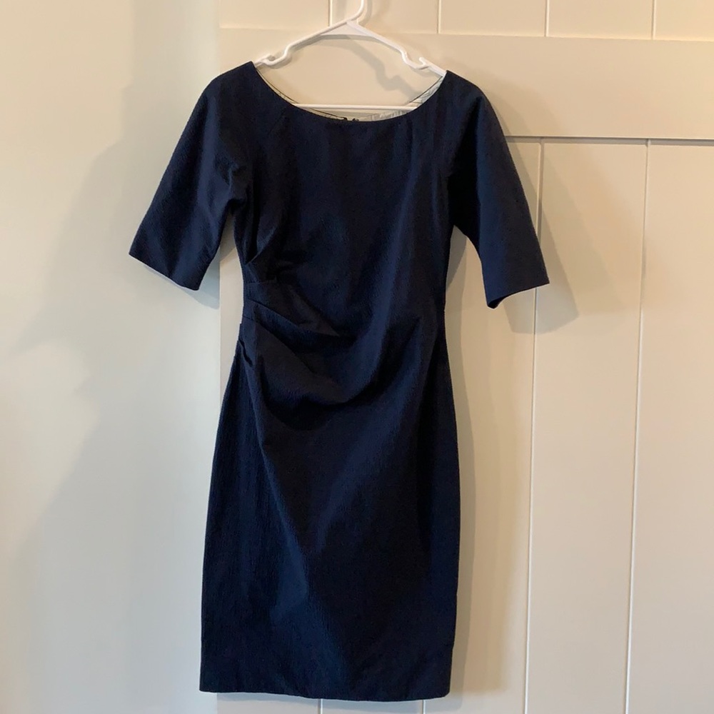 Lela Rose Navy Blue Dress